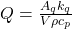 Q=\frac{{{A}_{q}}{{k}_{q}}}{V\rho {{c}_{p}}}