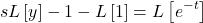 \[sL\left[ y \right]-1-L\left[ 1 \right]=L\left[ {{e}^{-t}} \right] \\  \]