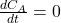 \frac{dC_A}{dt}=0