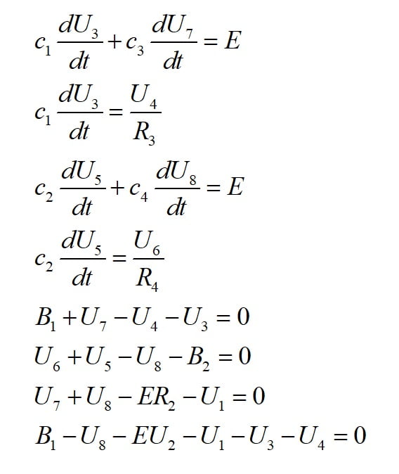 System of differential-algebraic equations